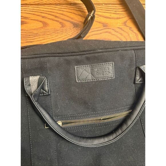 Mountain Buggy Black Cotton and Leather Satchel Bag - Picture 3 of 6